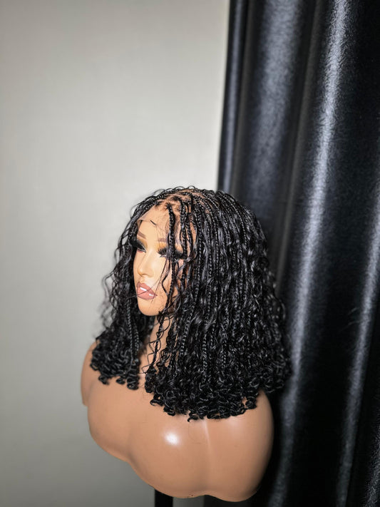 Short boho with human hair curls