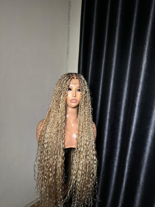 Long boho with human hair curls