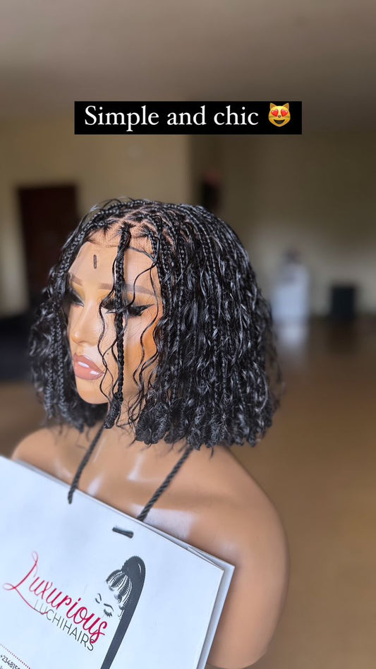 Short boho with human hair curls