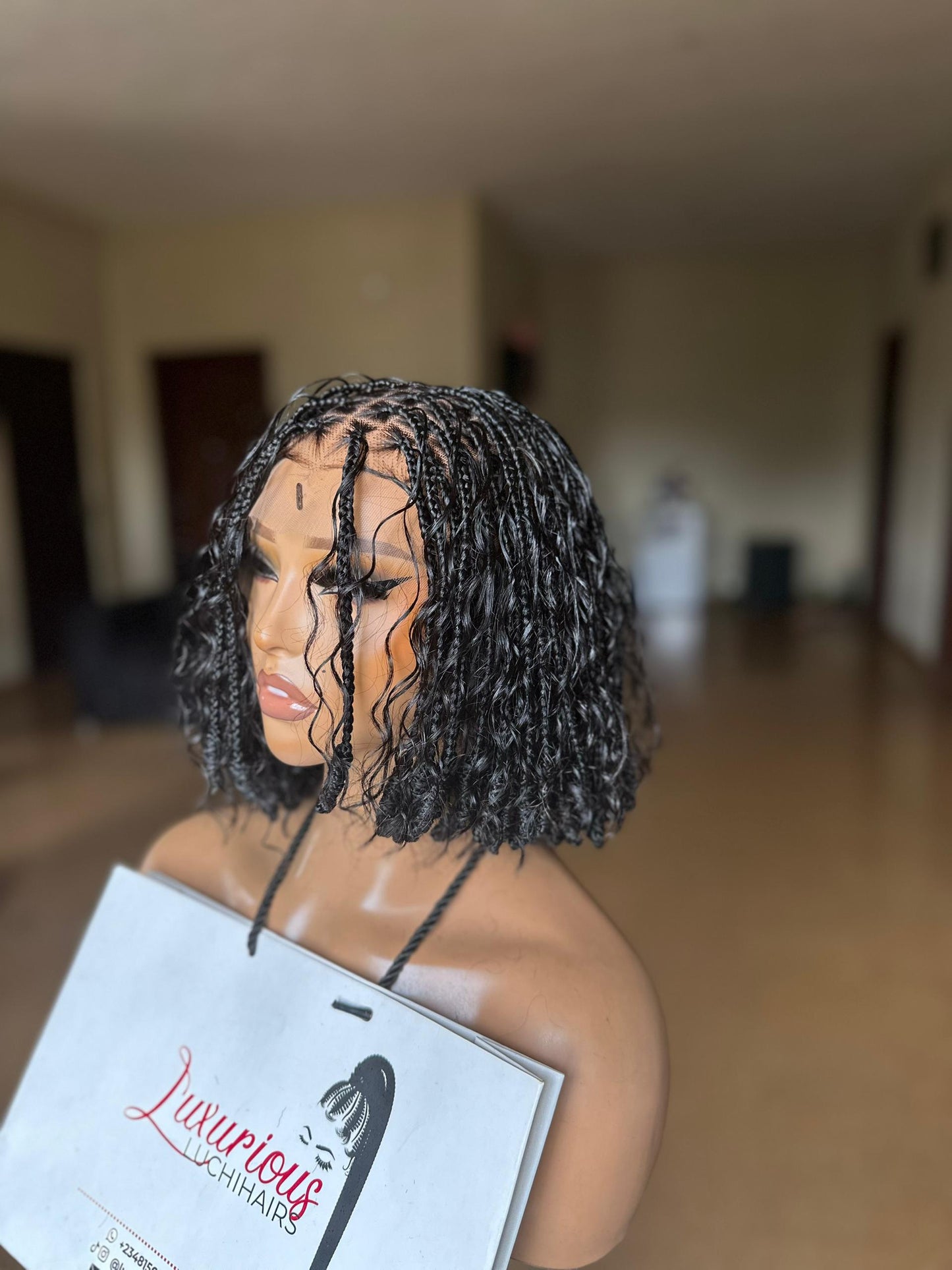 Short boho with human hair curls