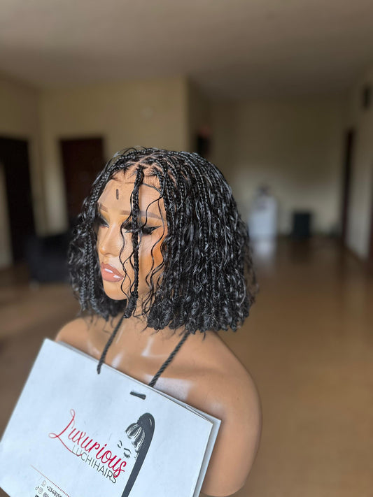Short boho with human hair curls
